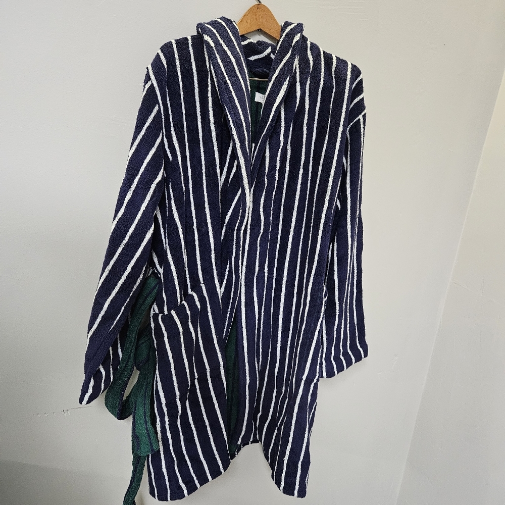 Bed Head Striped Hooded Bathrobe Men Size XL - Picture 4 of 16